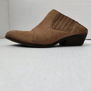 Frye Rowen Gore Tan Cowboy Mules Sz 8